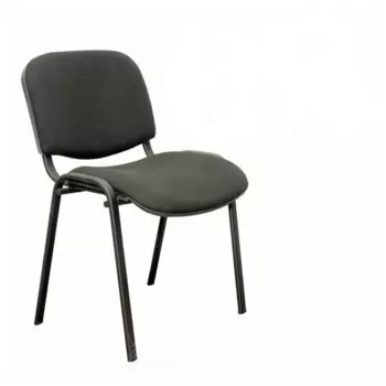 Кресло Стул для посетителей ИЗО каркас черный/тк.черная В-14 (7024605)