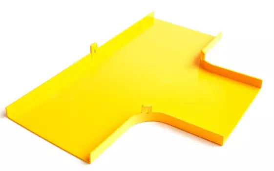 Крышка Т-соединителя оптического лотка 120 мм, желтая (LAN-OT120-ETC)