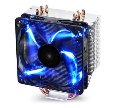 Кулер для процессора DEEPCOOL GAMMAXX 400 BLUE BASIC LGA1700/1200/115X/AM5/AM4 (20шт/кор, TDP 130Вт, PWM, Blue Led Fan 120mm, 4 тепл. трубки прямого контакта ) RET (GAMMAXX 400 BLUE BASIC)