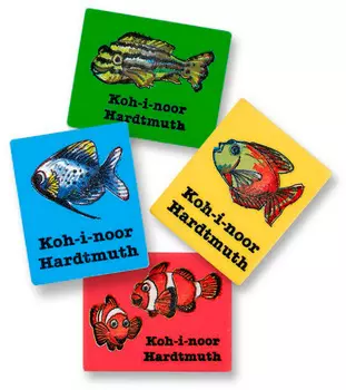 Ластик Koh-I-Noor Animals 6200 6200005001KK прямоугольный 35,5х28,5х10мм каучук ассорти