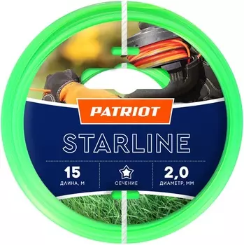 Леска для садовых триммеров Patriot Starline d=2мм L=15м (805201056)