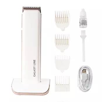 Машинка для стрижки Galaxy GL 4160 белый (насадок в компл:4шт)