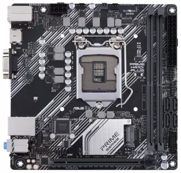 Материнская плата ASUS PRIME H410I-PLUS/CSM, LGA1200, H410, 2*DDR4, HDMI + D-Sub, SATA3, Audio, Gb LAN, USB 3.1*4, USB 2.0*7, COM*1 header (w/o cable), mITX;90MB14W0-M0EAYC (PRIME H410I-PLUS/CSM)