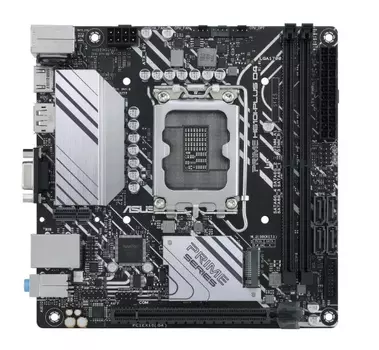 Материнская плата ASUS PRIME H610I-PLUS D4-CSM, LGA1700, B610, 2*DDR4, D-sub+DP+HDMI, SATA 6.0, M.2, USB 3.2*3, USB 2.0*3, mITX; 90MB17X0-M0EBYC (PRIME H610I-PLUS D4-CSM)