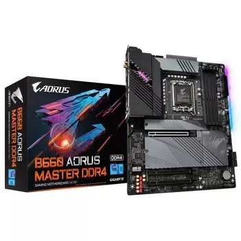 Материнская плата Gigabyte B660 AORUS MASTER DDR4 Soc-1700 Intel B660 4xDDR4 ATX AC`97 8ch(7.1) 2.5Gg RAID+HDMI+DP