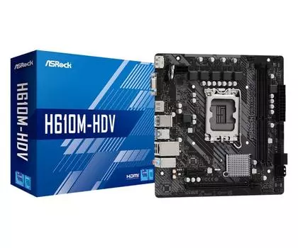 Материнская плата H610 S1700 MATX H610M-HDV ASROCK