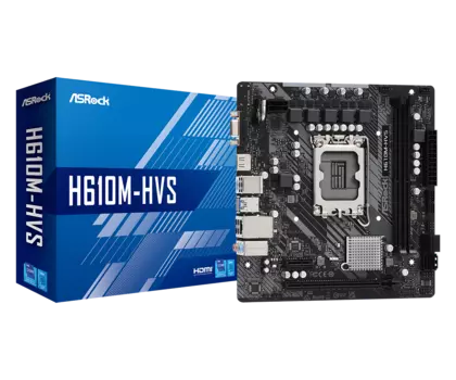 Материнская плата H610 S1700 MATX H610M-HVS ASROCK