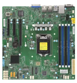 Материнская плата Supermicro Motherboard 1xCPU X11SCL-F E-22**/ UpTo4UDIMM/ 6x SATA3/ C242 RAID 0/1/5/10/ 2xGE/ 1xPCIx8, 2xPCIx4,M.2 NGFF connector(9.6" x 9.6") (MBD-X11SCL-F-B)