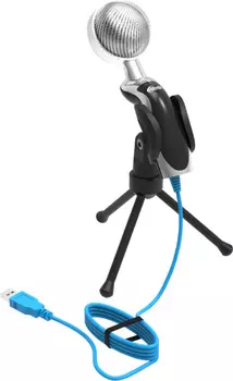 Микрофон проводной Ritmix RDM-127 1.5м хром/черный