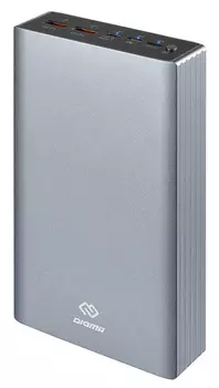 Мобильный аккумулятор Digma Power Delivery DG-PD-30000-SLV 30000mAh 3A QC PD 18W 3xUSB серебристый