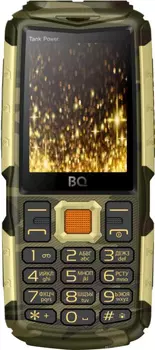 Мобильный телефон BQ 2430 Tank Power 32Mb камуфляж/золотистый моноблок 2Sim 2.4" 240x320 0.3Mpix GSM900/1800 GSM1900 MP3 FM microSD max32Gb