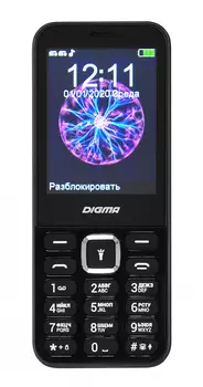 Мобильный телефон Digma C281 Linx 32Mb черный моноблок 2Sim 2.8" 240x320 0.08Mpix GSM900/1800 MP3 microSD