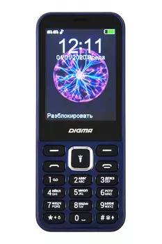 Мобильный телефон Digma C281 Linx 32Mb синий моноблок 2Sim 2.8" 240x320 0.08Mpix GSM900/1800 MP3 microSD