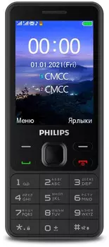 Мобильный телефон Philips E185 Xenium 32Mb черный моноблок 2Sim 2.8" 240x320 0.3Mpix GSM900/1800 MP3 FM microSD max16Gb