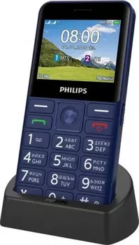 Мобильный телефон Philips E207 Xenium синий моноблок 2Sim 2.31" 240x320 Nucleus 0.08Mpix GSM900/1800 FM microSD max32Gb