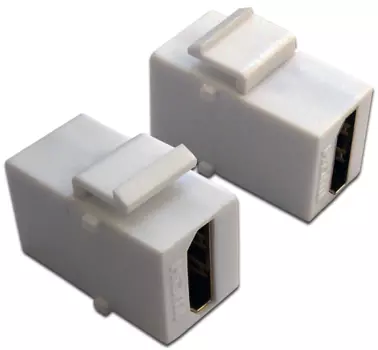 Модуль Keystone, HDMI, мама-мама, 180 градусов, белый (LAN-OK-HDMI-V-WH)