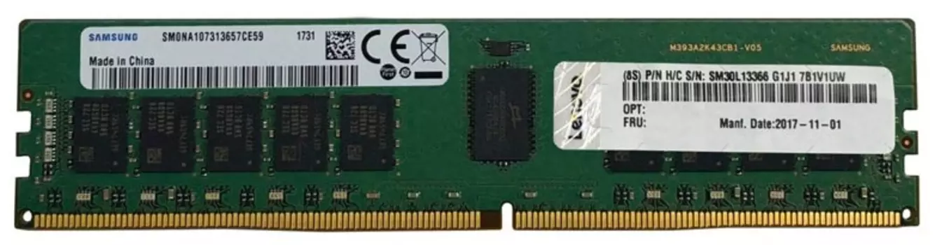 Модуль памяти Lenovo TCH ThinkSystem 64GB TruDDR4 3200 MHz (2Rx4 1.2V) RDIMM (4X77A08635)
