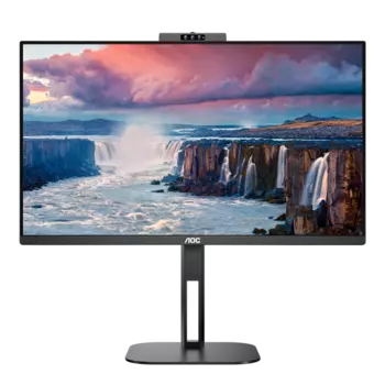 Монитор 23,8" AOC 24V5CW/BK 1920x1080 75Hz IPS LED 16:9 4(1)ms D-Sub DVI HDMI DP 4*USB3.2 USB-C (65W) 20M:1 1000:1 178/178 300cd Webcam HAS Pivot Tilt Swivel Speakers Black (24V5CW/BK)