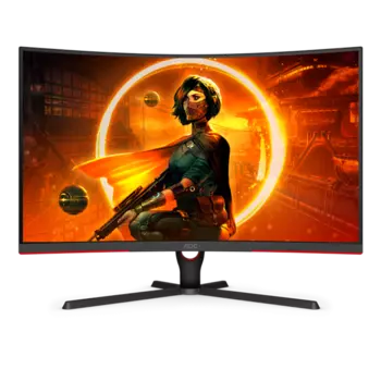 Монитор 31,5" AOC C32G3AE Curved 1000R 1920x1080 165Гц VA WLED 16:9 4ms 2*HDMI DP 3000:1 80M:1 178/178 300cd 2*Speakers5W Tilt Black/Red (C32G3AE/BK)