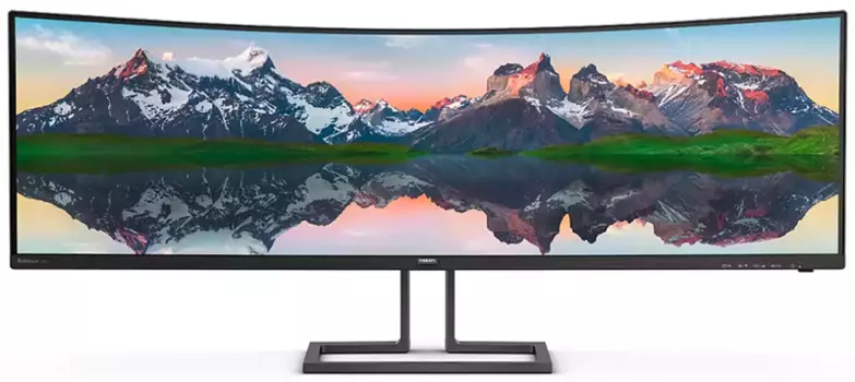 Монитор 49" Philips 498P9Z изогнутый*1800 5120x1440@165Hz VA W-LED 32:9 4ms HDMI DP 4*USB3.2 80M:1 178/178 550cd 3000:1 2*Speakers 5W Tilt HAS Swivel Black (498P9Z/00)