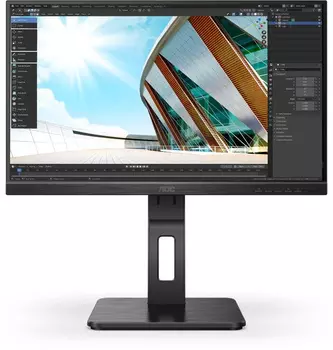 Монитор AOC 21.5" Pro 22P2DU черный IPS LED 7ms 16:9 HDMI матовая 1000:1 250cd 178гр/178гр 1920x1080 D-Sub FHD USB 2.7кг