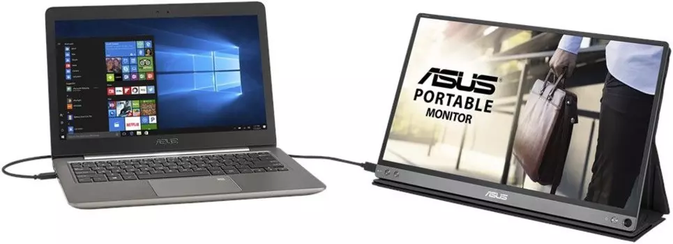 Монитор Asus 15.6" Portable MB16ACM темно-серый IPS LED 16:9 матовая 250cd 178гр/178гр 1920x1080 FHD USB 0.78кг