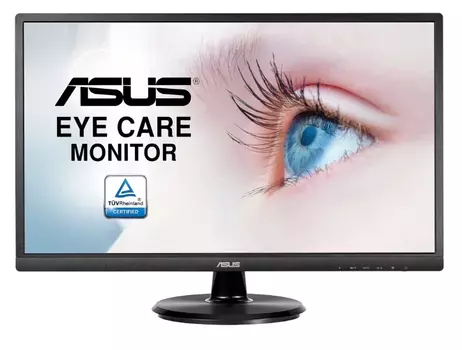 Монитор ASUS 23.8" VA249HE VA LED, 1920x1080, 5ms, 250cd/m2, 178°/178°, 3000:1 (100Mln:1), D-Sub, HDMI, 75Hz, Tilt, Blue Light Filter &amp; Flicker free, VESA, Black, 90LM02W1-B02370 (VA249HE)