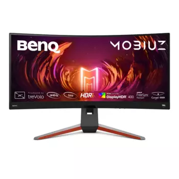 Монитор BENQ 34" EX3410R MOBIUZ Curvature 1000R VA LED 3440x1440@60Hz 2(1)ms 21:9 350(400)cd/m2 1000:1 178/178 2*HDMI DP 2*USB 3.0 USB -B Speaker HAS Swivel Tilt Flicker-free Metallic Grey (9H.LKKLA.TBE)