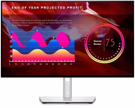 Монитор Dell 23.8" UltraSharp U2422H серебристый/черный IPS LED 5ms 16:9 HDMI M/M Cam матовая HAS Pivot 1000:1 250cd 178гр/178гр 1920x1080 DisplayPort FHD USB 4.33кг (RUS)