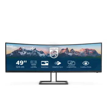 Монитор LCD 124,5 cm (49") 32:9 5120 x 1440, VA, Curved, nonGLARE, 450 cd/m, H178°/V178°, 3000:1, 80M:1, 16.7M, 5ms, 2xHDMI, DP, USB-Hub, Height adj, Tilt, Swivel, Speakers, 3Y, Black