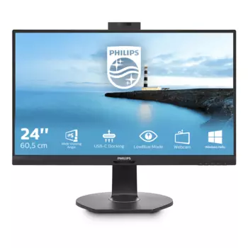 Монитор LCD 23.8'' [16:9] 1920х1080(FHD) IPS, nonGLARE, 250cd/m2, H178°/V178°, 1000:1, 50M:1, 16.7M, 5ms, VGA, HDMI, DP, USB-Hub, Height adj, Tilt, Swivel, Speakers, 3Y, Black