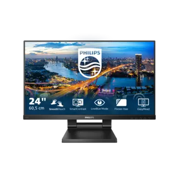 Монитор LCD 23.8'' [16:9] 1920х1080(FHD) IPS, nonGLARE, TOUCH, 250cd/m2, H178°/V178°, 1000:1, 50M:1, 16,7 миллионов цветов, 4ms, VGA, DVI, 1,4, 1,2, Height adj, Tilt, Swivel, Speakers, 3Y, Black