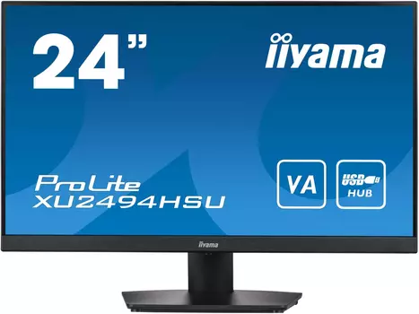 Монитор LCD 24" ETE VA-panel, 1920x1080, 4ms, 250cd/m, Speakers, HDMI, DisplayPort, Speakers, USB-HUB 2x 3.0 (23,8" VIS)