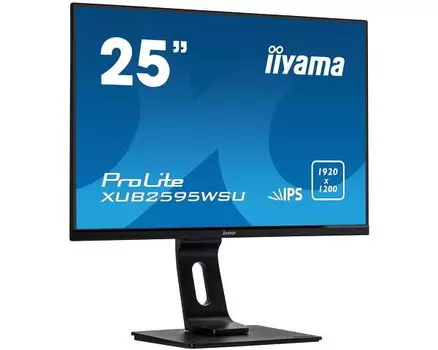 Монитор LCD 25'' [16:10] 1920х1200(WUXGA) IPS, nonGLARE, 300cd/m2, H178°/V178°, 1000:1, 5M:1, 16.7M, 4ms, VGA, HDMI, DP, USB-Hub, Height adj, Tilt, Swivel, Speakers, 3Y, Black
