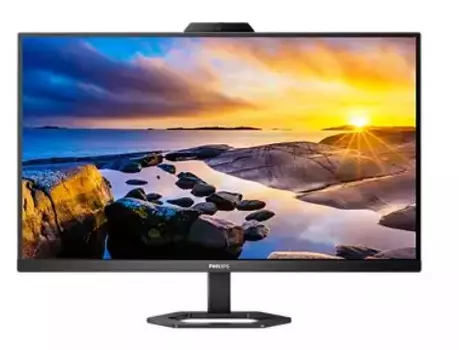 Монитор LCD 27'' 16:9 2560х1440(WQHD) IPS, nonGLARE, 75 Гц, 300cd/m2, H178°/V178°, 1000:1, 80M:1, 16,7 миллионов цветов, 4ms, VGA, HDMI, DP, Height adj, Pivot, Tilt, Swivel, Speakers, 3Y, веб--камера, Black