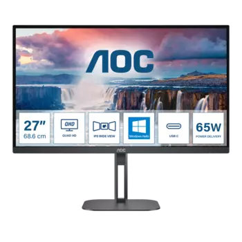 Монитор LCD 27'' 16:9 2560х1440(WQHD) VA, nonGLARE, 75 Гц, 300cd/m2, H178°/V178°, 4000:1, 20M:1, 16,7 миллионов цветов, 4ms, 2xHDMI, DP, Height adj, Pivot, Tilt, Swivel, Speakers, Audio out, 3Y, Black