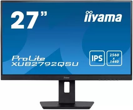Монитор LCD 27’’ IPS panel, 2560 x 1440, 350 cd/m, 5ms, HDMI, DisplayPort, Speakers, USB-HUB 2x 3.0