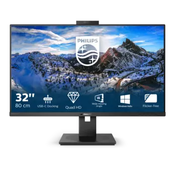 Монитор LCD 31.5'' [16:9] 2560х1440(WQHD) IPS, nonGLARE, 350cd/m2, H178°/V178°, 1000:1, 50M:1, 1.07B, 4ms, VGA, 2xHDMI, 2xDP, USB-Hub, Height adj, Pivot, Tilt, Swivel, Speakers, 2Y, Black