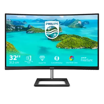 Монитор LCD 31.5'' [16:9] 2560х1440(WQHD) VA, Curved, nonGLARE, 250cd/m2, H178°/V178°, 3000:1, 16.7M, 4ms, VGA, HDMI, DP, Tilt, 2Y, Black