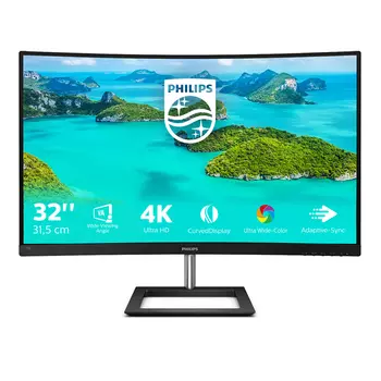 Монитор LCD 31.5'' [16:9] 3840x2160(UHD 4K) VA, Curved, nonGLARE, 250cd/m2, H178°/V178°, 2500:1, 1.07B, 4ms, 2xHDMI, DP, Tilt, Speakers, 2Y, Black
