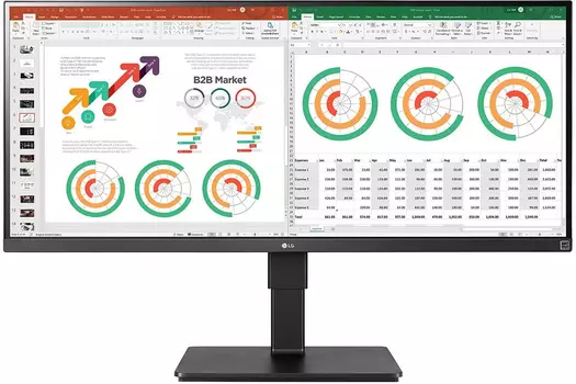 Монитор LG 34" UltraWide 34BN770-B черный IPS LED 5ms 21:9 HDMI M/M матовая HAS 1000:1 350cd 178гр/178гр 3440x1440 DisplayPort UWQHD USB 8кг