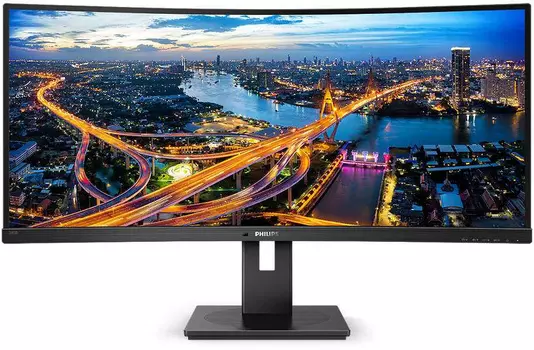 Монитор Philips 34" 345B1C/00 черный VA LED 21:9 (Ultrawide) HDMI M/M матовая HAS Pivot 3000:1 300cd 178гр/178гр 3440x1440 DisplayPort USB 11.32кг