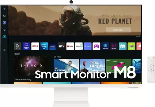 Монитор Samsung 32" LS32BM801UIXCI белый VA LED 4ms 16:9 HDMI матовая HAS Pivot 250cd 178гр/178гр 3840x2160 FHD 6.1кг