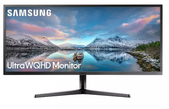 Монитор Samsung 34" S34J550WQM VA LED 21:9 3440x1440 4ms 300cd 3000:1 178/178 2*HDMI DP 75Hz FreeSync Dark Blue Gray 1 year (LS34J550WQMXUE)