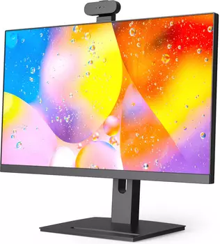 Моноблок Rombica Helios 23.8" Full HD i5 12400 (2.5) 16Gb SSD512Gb UHDG 730 Windows 11 Professional GbitEth WiFi BT клавиатура мышь Cam черный 1920x1080