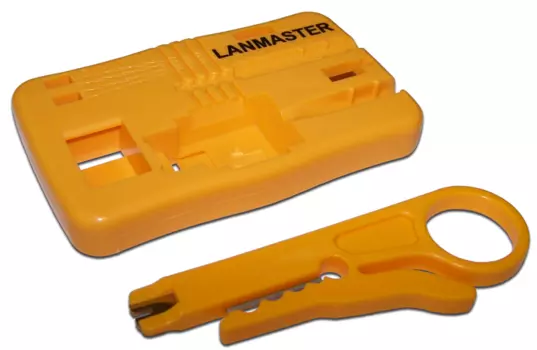 Монтажная площадка для кейстоунов с инструментом для разделки кабеля (LAN-OK-FIX)