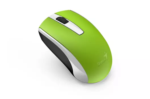 Мышь беспроводная Genius ECO-8100 зеленая (Green), 2.4GHz, BlueEye 800-1600 dpi, аккумулятор NiMH new package