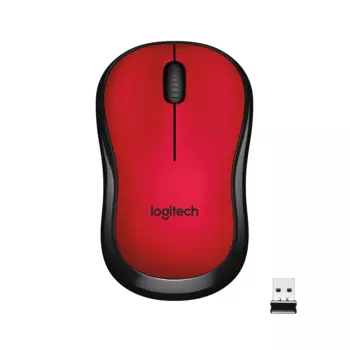 Мышь беспроводная Logitech M220 Silent Red (красная, оптическая, 1000dpi, 2.4 GHz/USB-ресивер, бесшумная) (арт. 910-004897, M/N: MR0085 / C-U0010)