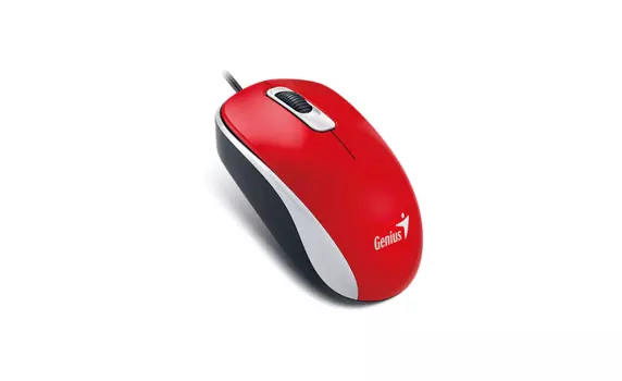 Мышь DX-110, USB, G5, красная (red, optical 1000dpi, подходит под обе руки) new package