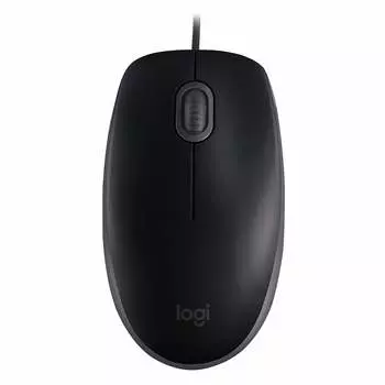 Мышь Logitech B110 черный оптическая (1000dpi) USB